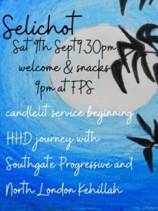 Selichot 2023 9th September FPS at 9pm