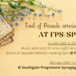 End of Pesach services