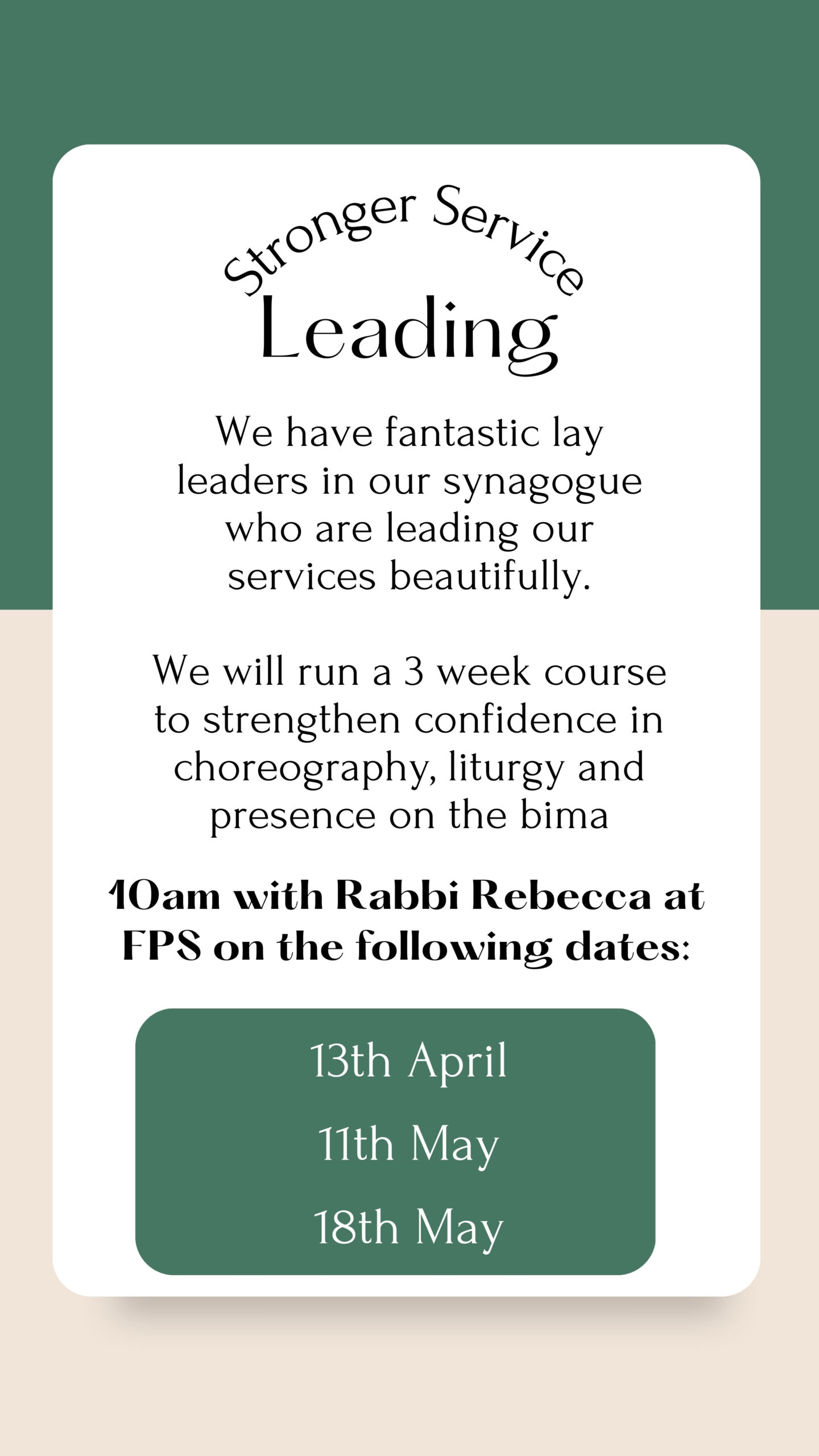 Stronger Service Leading Sessions