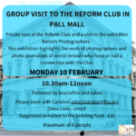 Group visit to the Reform Club in Pall Mall